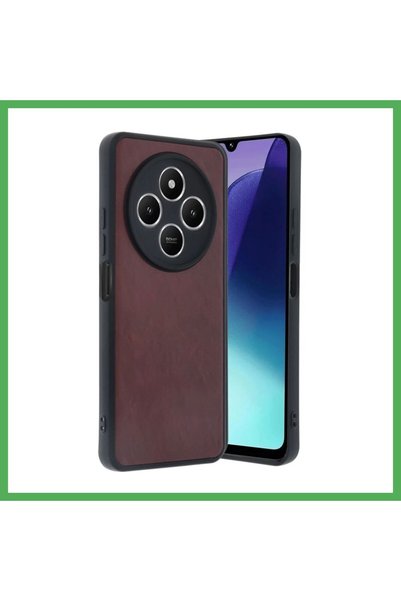 Nur store Çanta غطاء جلدي متوافق مع هاتف Redmi 14C - لون خمري من BEZOSS.