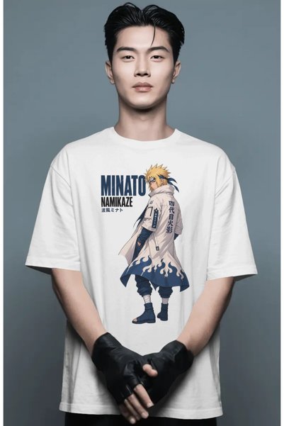 SEVBANO Unisex Oversized Minato Namikaze Naruto Anime Character Pre-Printed P...