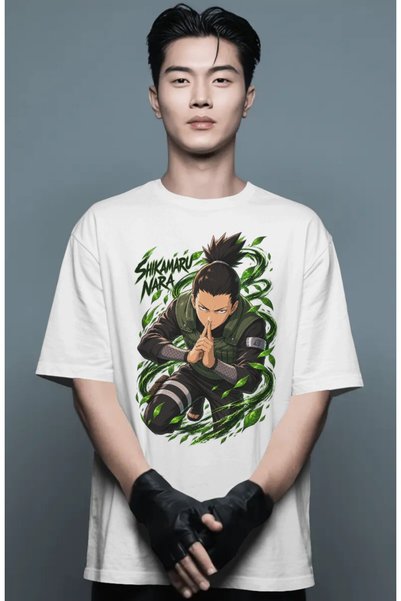 SEVBANO Unisex Oversized Shikamaru Nara Naruto Anime Character Pre-Printed Pr...