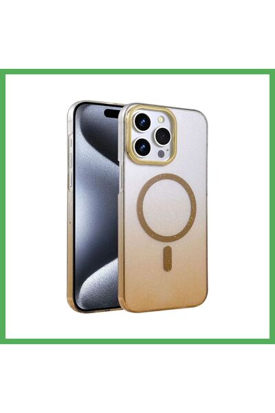Nur store Çanta غطاء ماج سيف لامع متوافق مع هاتف iPhone 14 Pro Max - لون التي...