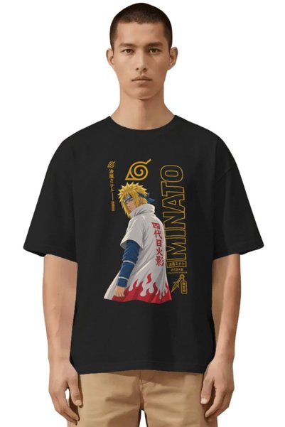 SEVBANO Tricou premium unisex oversize cu imprimeu pe piept cu personajul Min...