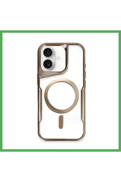 Nur store Çanta iPhone 16 Compatible Case: Boyi MagSafe Silicone Cover - Brow...