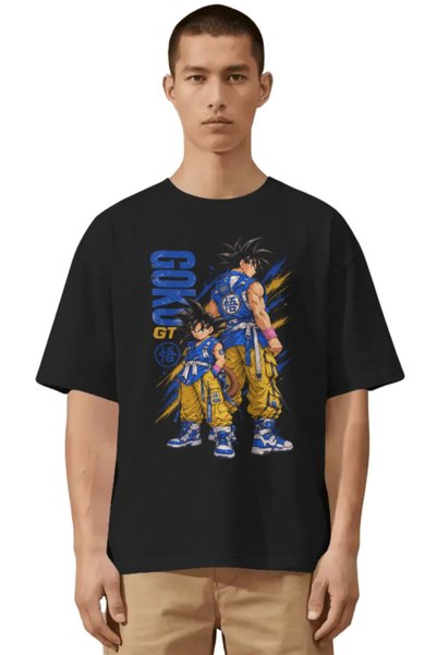 SEVBANO Unisex Oversized Son Goku Dragon Ball Anime Character Pre-Printed Pre...