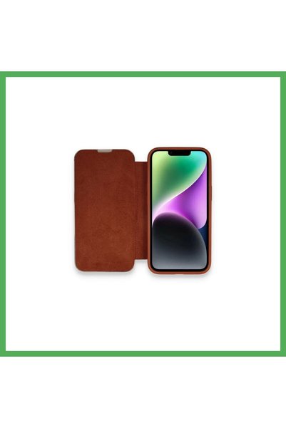 Nur store Çanta iPhone 13 Pro Max Compatible Case with Dolpin Flip Cover - Br...