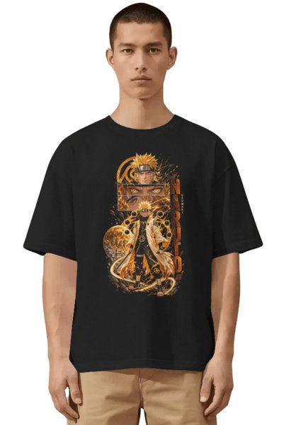SEVBANO Unisex Oversized Naruto Uzumaki Naruto Shippuden Anime Character Prem...