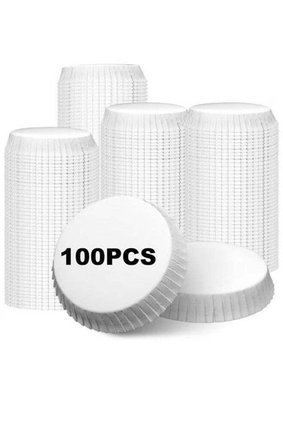 Generic 100 قطعة من أغطية الأكواب الورقية للاستعمال مرة واحدة، أغطية للقهوة و...