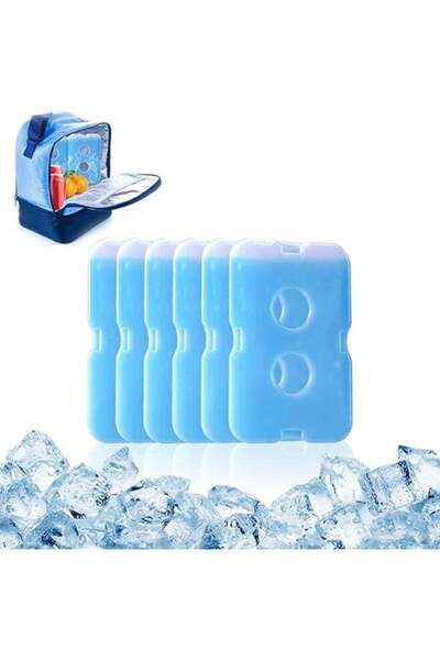 Arabest Ice Packs 6Pcs Slim Cool Cooler Quick Freeze Reusable Long Lasting Co...