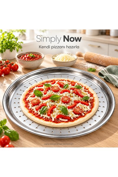 Simply Now Round Pizza Pan, Oven Baking Mat, 1 Piece, 28 cm