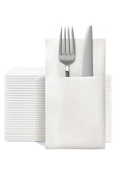YIM-VIBEHAUS 50 PCS Disposable Cloth Like Napkins, Dinner Napkins Cloth Like ...
