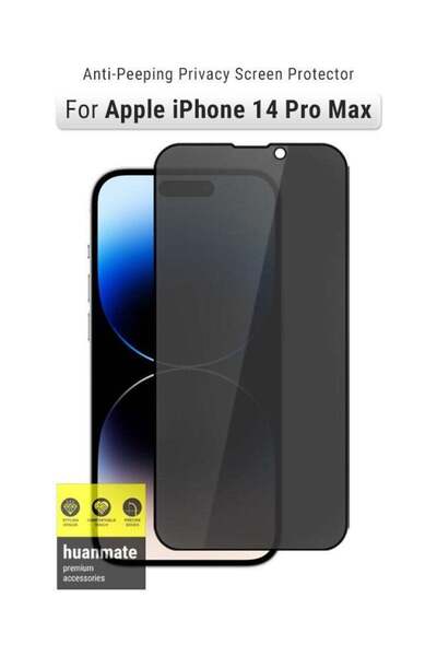 huanmate Premium Privacy Screen Protector For Apple iPhone 14 Pro Max Black