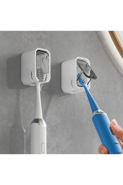 Yelajoy Toothbrush Holders for Bathroom 2PCS Toothbrush Holder Wall Mounted w...