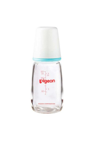 Pigeon Glass Nurser Baby Feeding Bottle K-4 120Ml, Slim Neck, Slow Flow Nippl...