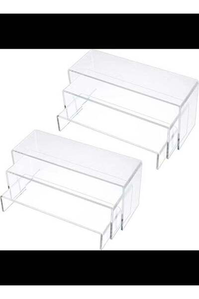FORESTER Forest Home SMARTPOINTS Acrylic Display Risers, Clear Rectangle Stan...