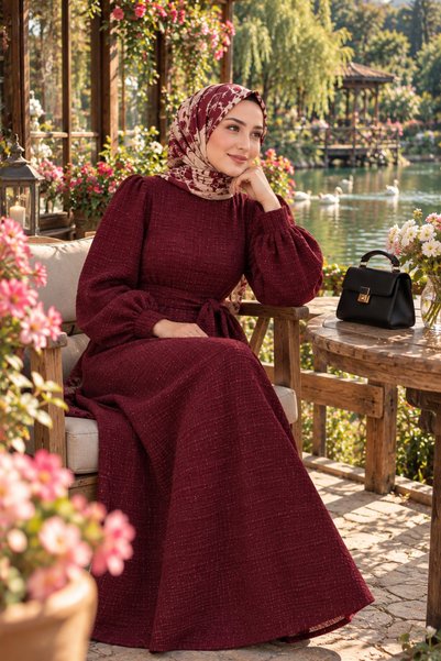 TESETTÜRAL Kışlık Tesettür elbise