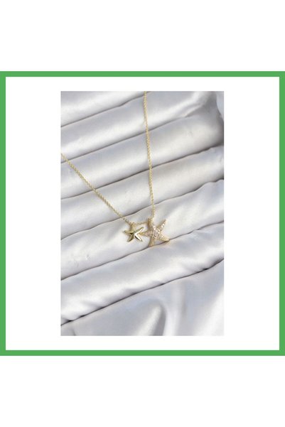 Nur store Çanta Gold-Toned Minimalist Star-Shaped Women's Necklace by BEZOSS