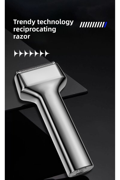 Generic Dual-Blade Electric Shaver Ultra-Clean All-Metal Reciprocating Portab...
