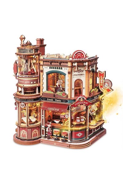 ROKR Dream Coffee Factory EAB02 3D Wooden Puzzle - AS2 Electronics