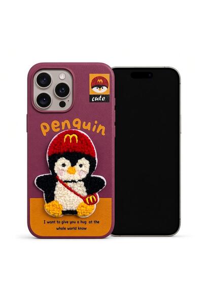 Microsonic Stitched Puppy Plush Cute Penguin Case Compatible with the Apple i...