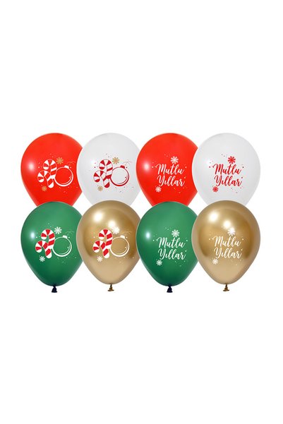 Adana Pasta Malzemeleri بالونات مطبوع عليها "عيد سعيد"، 10 قطع.