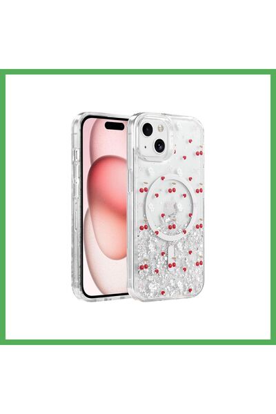 Nur store Çanta غطاء Onegif متوافق مع هاتف iPhone 14، بتصميم ماسي لامع، بتقني...