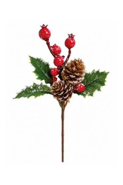 Adana Pasta Malzemeleri NEW YEAR'S FIR BRANCH WITH BERRIES AND TWO CONES, 20 ...