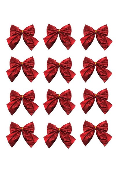 Adana Pasta Malzemeleri BRS-3753 New Year's Bow Ribbon Decoration, 5 cm, 12 P...