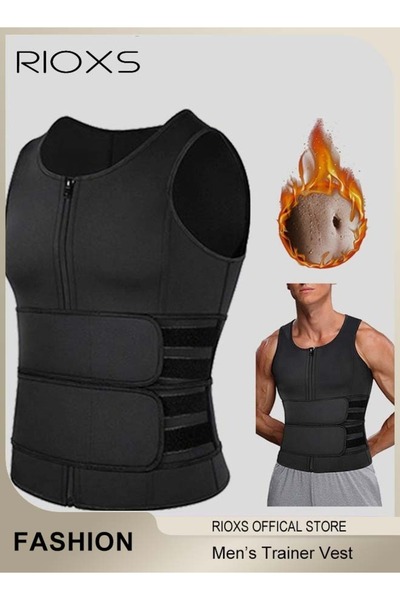 RIOXS Men's Slim Body Shaper Vest, Abdomen Slim Top Compression Tank, Body Sh...