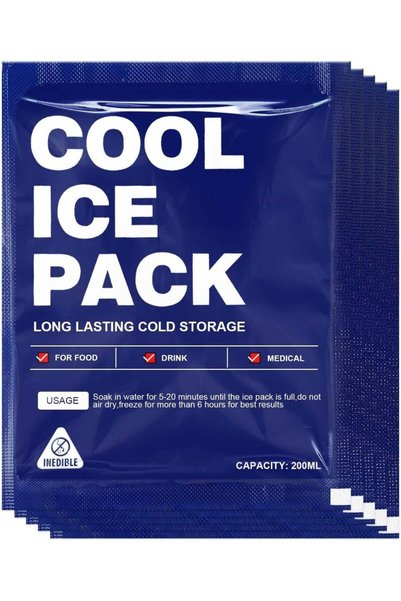 ATRJSZ Food Ice Packs for Coolers, 24H Cooling Leakproof | Frozen Food Shippi...
