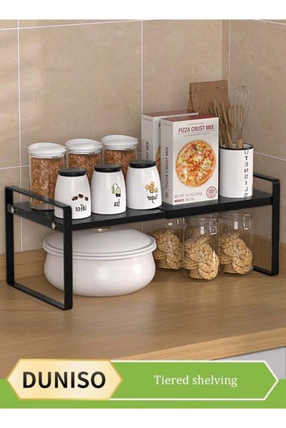 DUNISO Expandable Countertop Organizer Shelf, movable multifunctional kitchen...