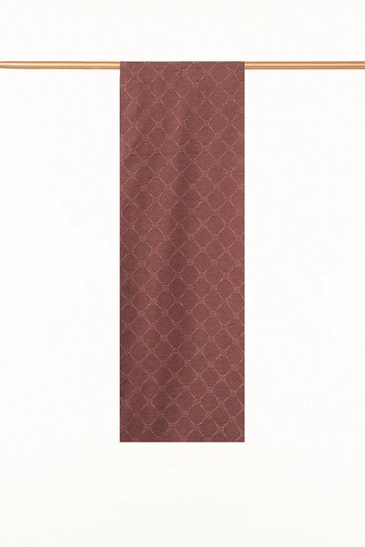 Kayra Monogram Patterned Cotton Shawl, Dark Brown