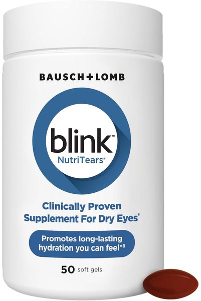 Blink NutriTears Clinically Proven Supplement for Dry Eyes, 50 Softgels, Eye ...