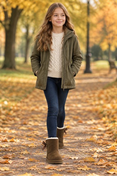 lumberjack FY-4074 Anatomical Sole Everyday Use Brown Suede Girls' Outdoor Boots
