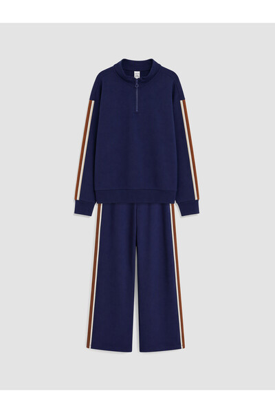 LC Waikiki LCW Kids Navy Blue Girls' Soft Touch Sweatsuit Set—The NEVAVM Diff...