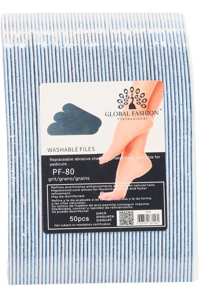 GLOBAL FASHION Professional Foot File Replacement Pads - Pack of 50 Adhesive ...