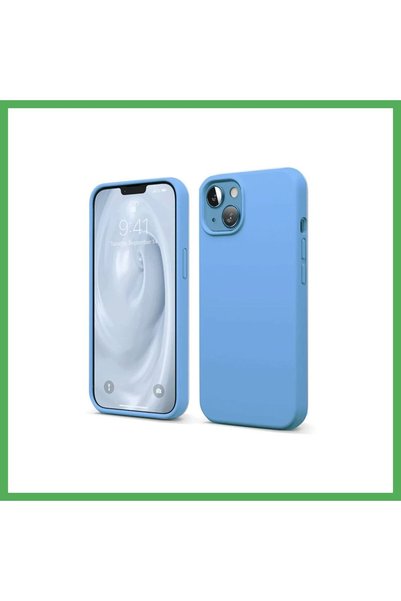 Nur store Çanta iPhone 14 Compatible Case: First Silicone - Blue BEZOSS