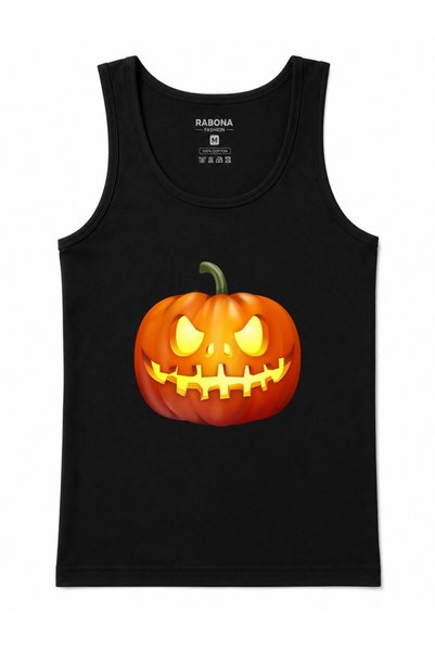 Rabona Fashion Halloween Glowing Jack-o'-Lantern – Scary Pumpkin Face Graphic...