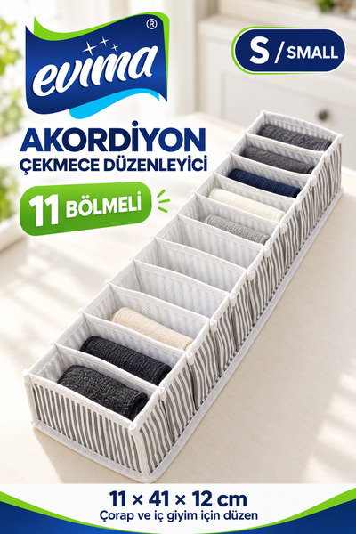 EVİMA Kleiner Organizer mit 11 Fächern – ideal für Socken und Unterwäsche, 11...