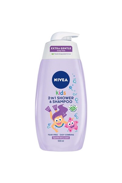NIVEA Gel de duș și șampon pentru bebeluși, Fructe de pădure, 500 ml