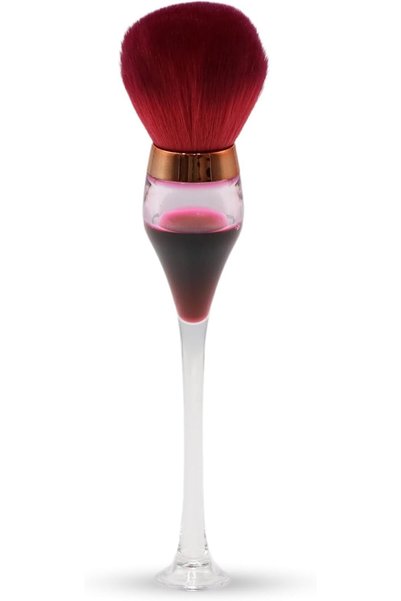 GLOBAL FASHION Professional Vegan Nail Dust Brush - Wine Glass Shape - Effort...