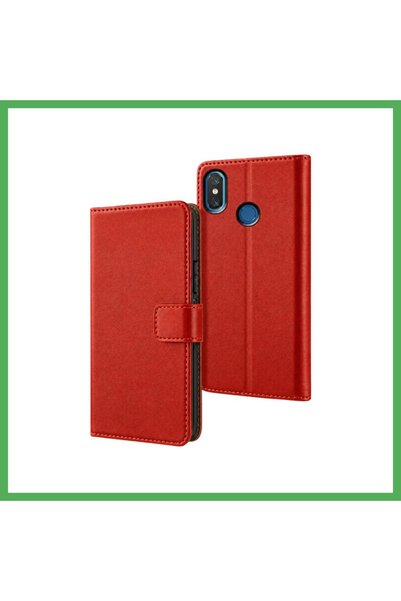 Nur store Çanta Mi 8 Trend S Plus Flip Case - Red BEZOSS