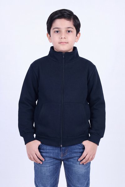 FYK COLLECTİON Men's 3-Pack 3-Ply Mock Neck Zipper Sweatshirt with Two Pockets