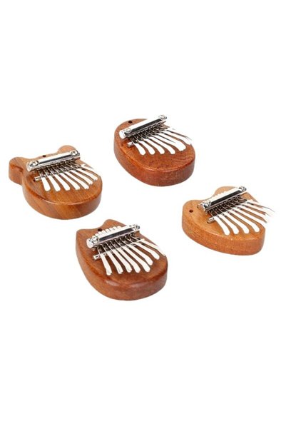 Generic Brand 4 Piece Mini Kalimba Thumb Piano Keyrings with Decorative Charm...
