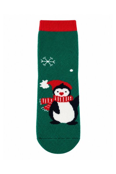 fashionepicshop Șosete Crăciun damă Vivi Smile, model pinguin și fulgi de nea...