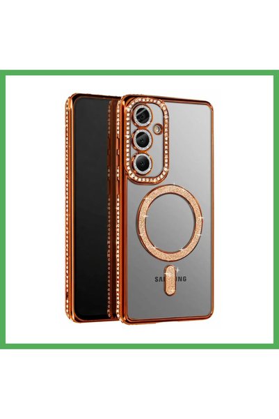 Nur store Çanta Samsung Galaxy A37 5G Joke Glittery Magneticsafe Case - Orang...