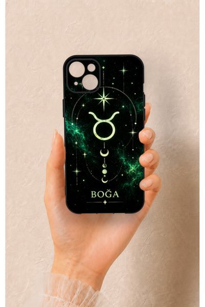 Vip Case iPhone 14 Plus/15 Plus Compatible Taurus-Themed Patterned Silicone Case
