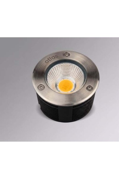 Atlas Outdoor Recessed Light 5W COB – Yellow 3000K – IP65 – Φ100mm