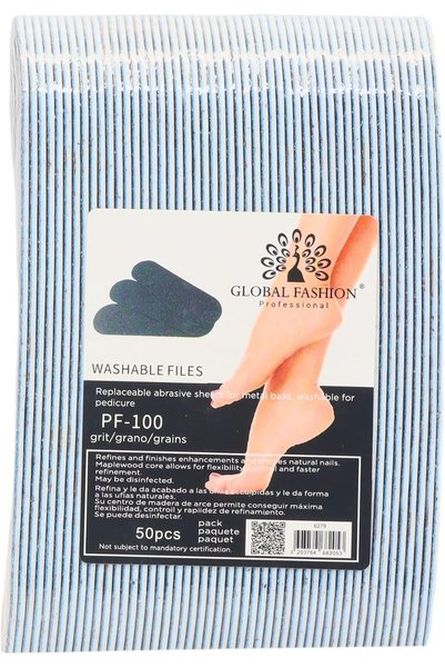 GLOBAL FASHION Professional Foot File Replacement Pads - Pack of 50 Adhesive ...