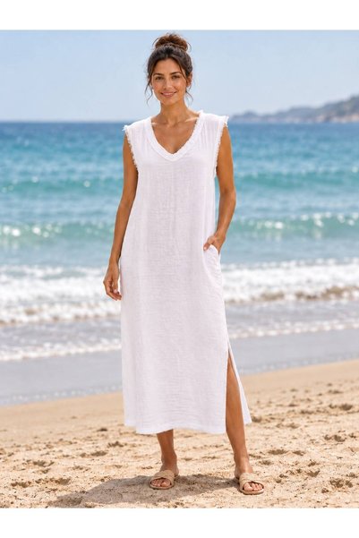 Efesan MUSLIN SLEEVELESS DRESS