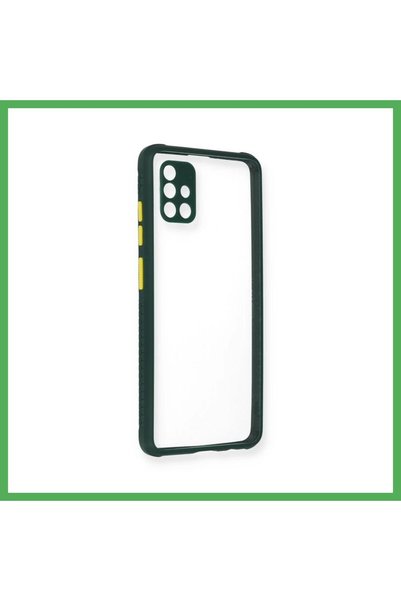 Nur store Çanta Samsung Galaxy A71 Case, Miami Transparent Silicone - Dark Gr...