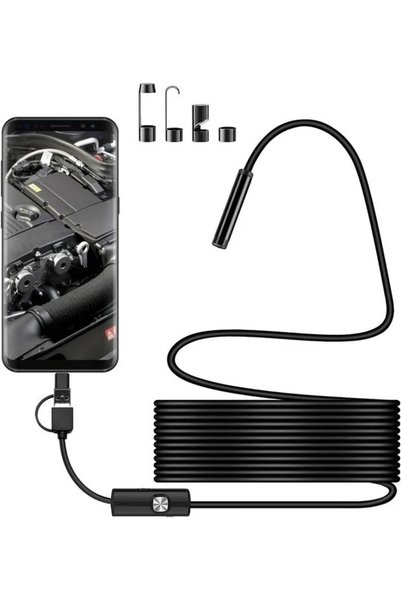 Yallabena High-definition waterproof endoscope camera with 8 LED lights, 5-me...
